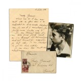 Teddy Brauner, scrisoare de la Gretty Penchas + fotografie de epocă, 1936