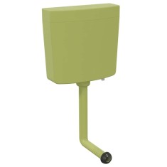 vidaXL Rezervor de toaletă cu admisie de apă pe fund, 3/6 L, măsliniu