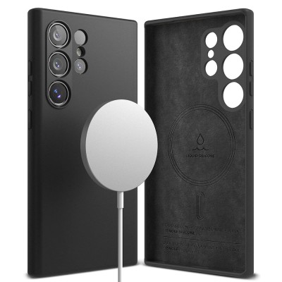 Husa Ringke Silicone Samsung Galaxy S24 Ultra magsafe negru foto