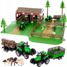 Tractor de fermă mare X2 Animale pentru copii