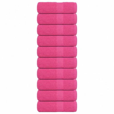 vidaXL Prosoape pentru oaspeți 10 buc roz 30x50cm 360 g/m&amp;sup2; 100% bumbac 137045 foto