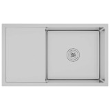 Cumpara ieftin Chiuveta de bucatarie lucrata manual, otel inoxidabil