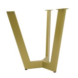 Picior Masa Metalic Gold Trident 47cm, Mese Cafea/Bar/Living, Durabil, Universal, Montaj Facil, Garantie 5 Ani