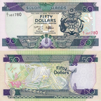 INSULELE SOLOMON 50 dollars ND 1996 UNC!!! foto