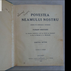 Florian Cristescu Povestea neamului nostru - partea intaia 1922; carte legata