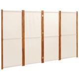 Cumpara ieftin Paravan de camera cu 4 panouri, alb crem, 280x180 cm