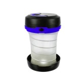 Cumpara ieftin Lampa camping, turistica, pliabila, albastru, 2 in 1, LED, 5 W, 60 lm, 3xAA, Trizand, Isotrade