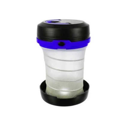 Lampa camping, turistica, pliabila, albastru, 2 in 1, LED, 5 W, 60 lm, 3xAA, Trizand foto