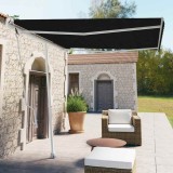 VidaXL Copertină autonomă retractabilă automat, antracit, 300x250 cm
