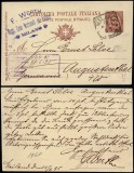 Italy 1895 Old postcard postal stationery Milano to Augustenthal Germany D.965