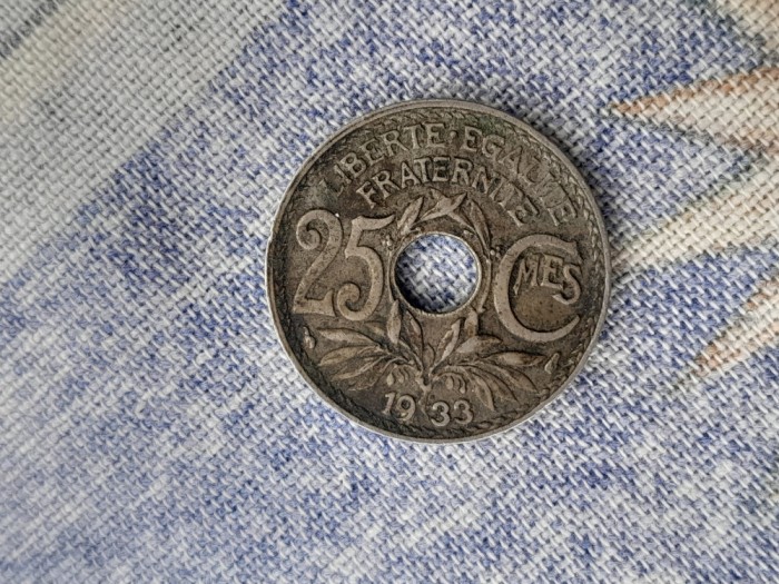 25 CENTIMES 1933 Franta
