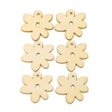 Accesorii creatie - lemn - floare, set 6 buc, Colorarte