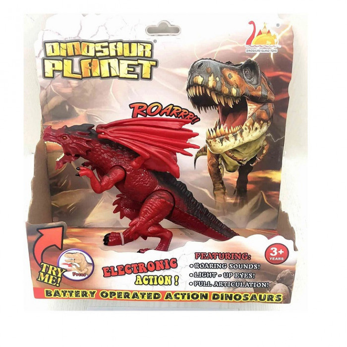 Jucarie interactiva dinozaur cu aripi, sunete si lumini Dinosaur Planet