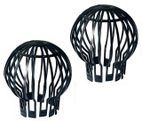 Cumpara ieftin Set 2 x parafrunzar pentru scurgere jgheab, diametru 132 mm, plastic, negru