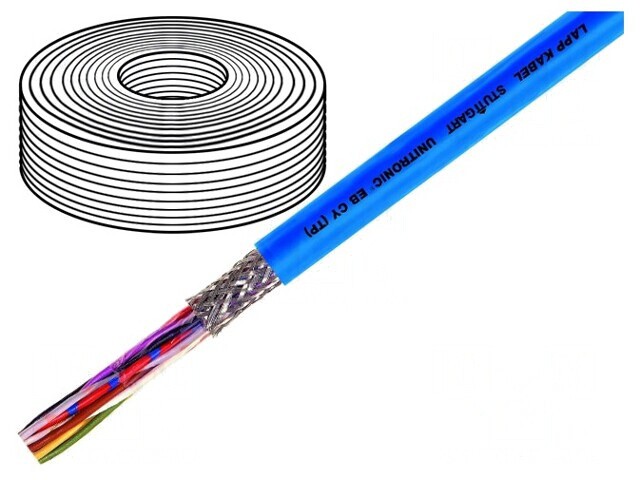 Cablu UNITRONIC EB CY TP 4x2x0.75mm2 PVC Albastru Deschis