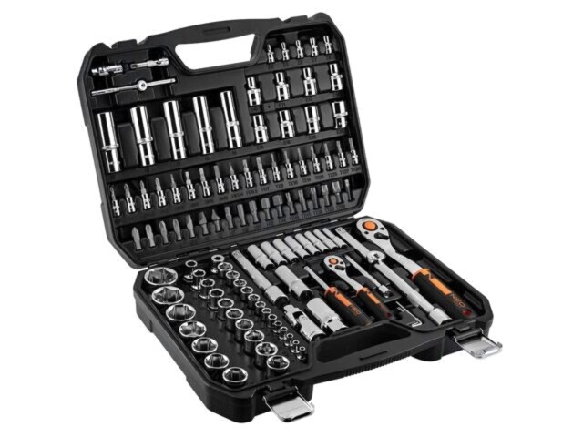 Set chei tubulară 6-puncte Torx&reg; 110 piese NEO TOOLS, fixare 1/2 și 1/4