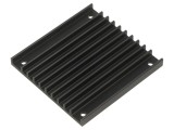 Radiator extrudat negru cu aripioare 61mm TO218/TO220
