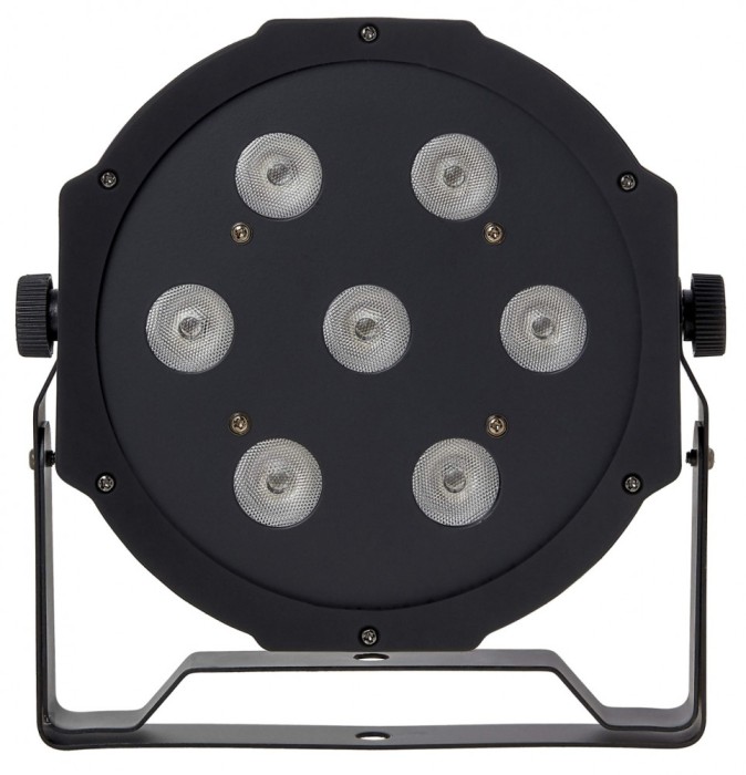 Proiector lumini PAR LED RGBW, cu 7 leduri 70W si culori statice