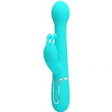 PRETTY LOVE - DEJON RABBIT VIBRATOR 3 IN 1 MULTIFUNCTION AQUA GREEN, PRETTY LOVE FLIRTATION