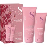 Alfaparf Milano Semi di Lino Moisture Minisize Kit Set de călătorii pentru hidratare intensa