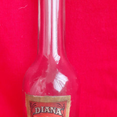 Sticlă veche13 cm "DIANA FRANZBRANNTWEIN, SOSBORSZESZ" Diana S.A.R