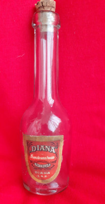Sticlă veche13 cm &amp;quot;DIANA FRANZBRANNTWEIN, SOSBORSZESZ&amp;quot; Diana S.A.R foto