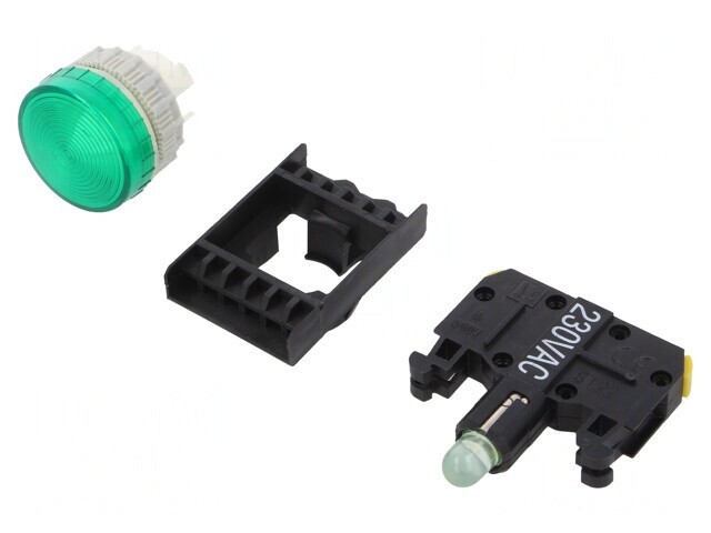 Lumină de control LED 22mm IP65 230V AC