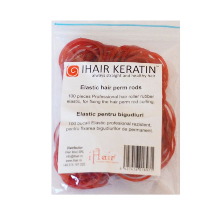 Set elastice pentru bigudiuri Ihair Keratin 100 buc