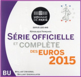 FRANTA 2015 - Set monetarie 1 cent-2 euro - FOLDER/ BU / sigilat