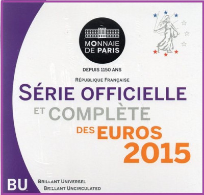 FRANTA 2015 - Set monetarie 1 cent-2 euro - FOLDER/ BU / sigilat foto