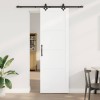 Ușa Glisantă cu Set de Accesorii Alb 78x232 cm Lemn Solid de Pin