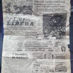 Viata Libera, ziar Galati din 1 Decembrie 1998, 4 pagini format mare