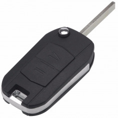 Carcasa cheie auto cu 2 butoane si Lamela HU100 pentru transformat, compatibil Opel OP-139 AllCars foto