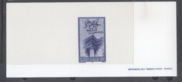 France - Conseil d&#039;Etat Issue PROOFS ESSAYS MNH W.015