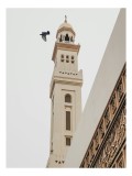 Tablou Canvas Arhitectură Pasăre &icirc;n Zbor l&acirc;ngă Minaret Ornamente, 26 x 39 cm, CMCLASS
