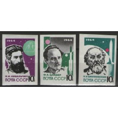 URSS 1964 - Pionierii construcției de rachete, serie ndt neuzata