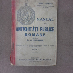 Manual de antichitati publice romane pentru clasa a VII-a secundara - Virgil Lupescu