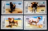Cipru Turcesc 1985 animale domestice. Capra , oaie, măgar, vite serie 4v neștampilat