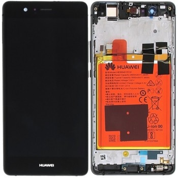 Huawei P9 Lite (VNS-L21, VNS-L31) Capac frontal modul display + LCD + digitizer + baterie negru 02350TMU foto