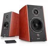 BOXE EDIFIER 2.0, RMS: 120W (2 x 24W, 2 x 36W), bluetooth, telecomanda wireless, volum, bass, treble, brown, &quot;R2000DB-BR&quot; (timbru verde 11.00 lei)