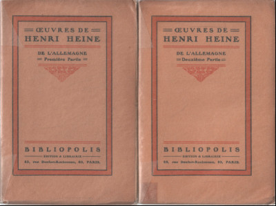 De l&amp;#039;Allemagne / Henri Heine foto