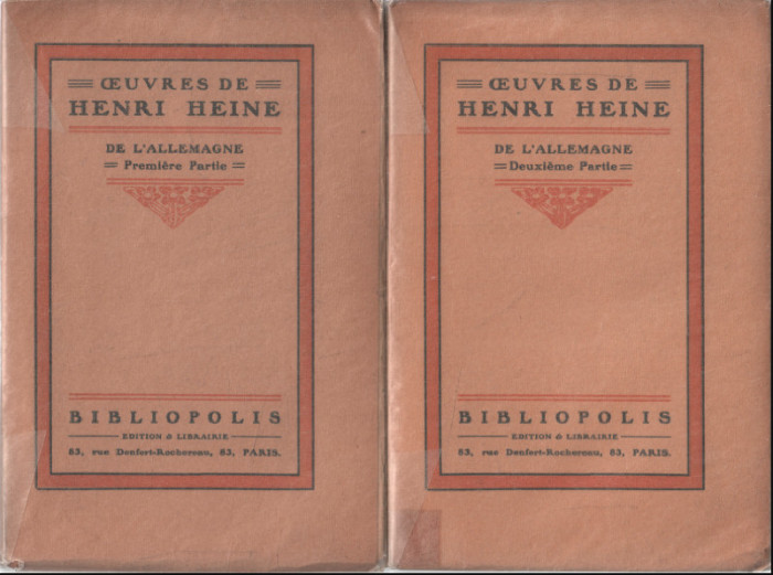 De l&#039;Allemagne / Henri Heine