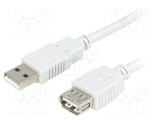 Cablu USB 2.0 BQ CABLE A soclu - A mufă 3m gri deschis