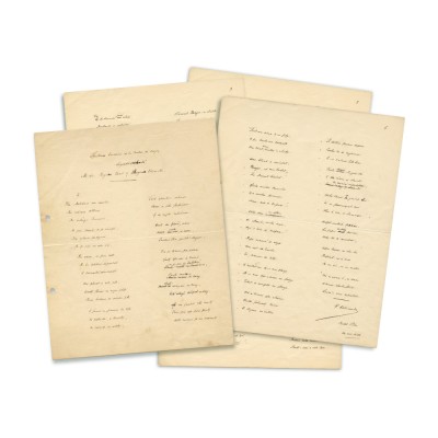 Vasile Alecsandri, Sfințirea Bisericii de la Curtea de Argeș, manuscris &amp;icirc;nchinat cuplului regal, Carol I și Elisabeta foto