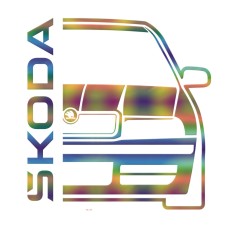 Sticker Auto Skoda , Silueta Eleganta pentru Personalizare Originala