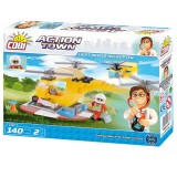 Set de construcții Cobi Action Town - Elicopter de salvare, 140 piese
