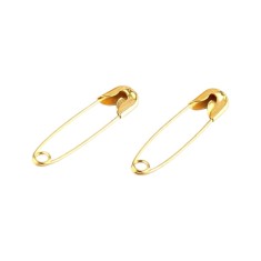 Set 100 ace de siguranta Crisalida, lungime 23 mm, auriu