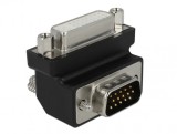 Adaptor DVI 24+5 pini la VGA 15 pini M-T 90 grade, Delock 65425