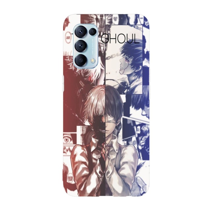 Husa compatibila cu Oppo A72, Viceversa, model Half Ghoul Tokyo Ghoul, Silicon, TPU