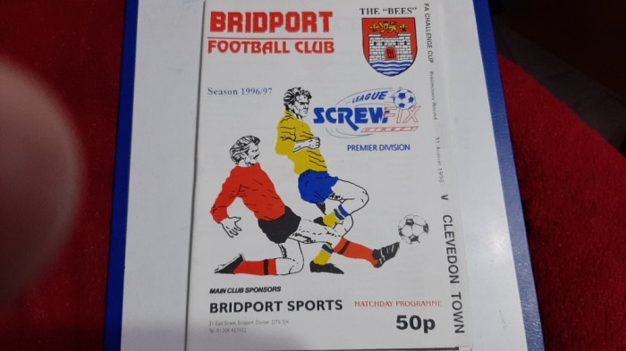 program Bridport - Clevedon Town